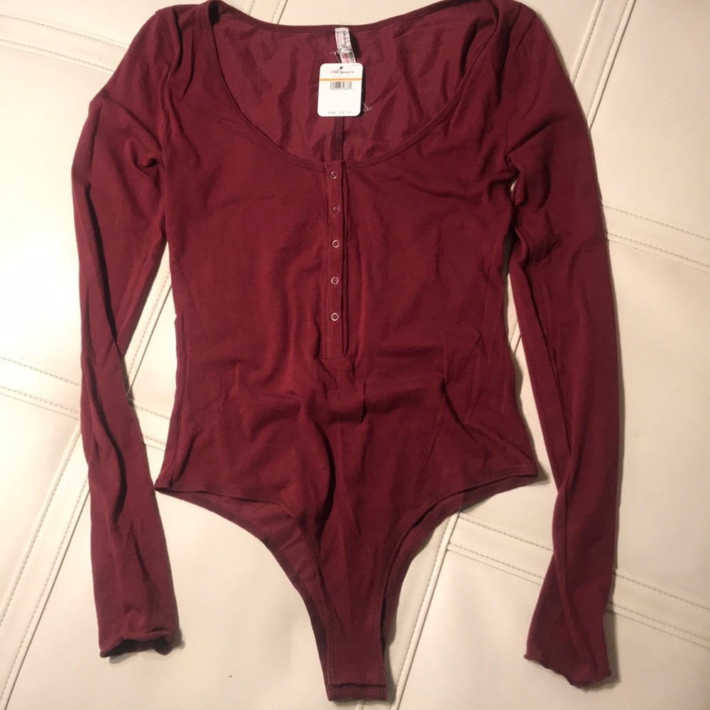 Free People Bodysuit Top Blouse Size S NWT $58